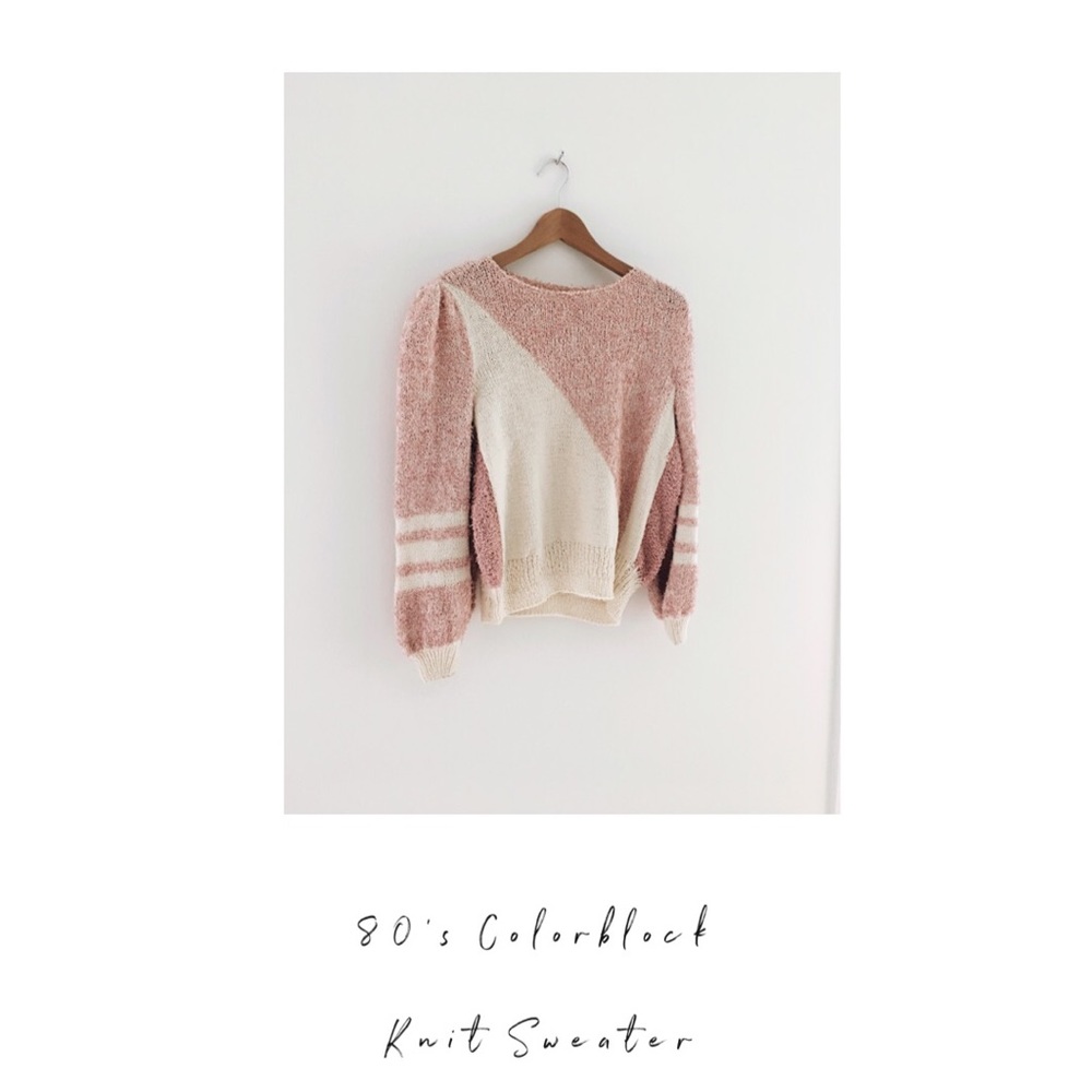 Vintage Knit sweater | Color Block